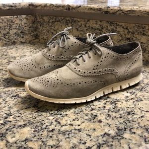 Cole Haan Zerogrand Wingtip Oxford ironstone suede